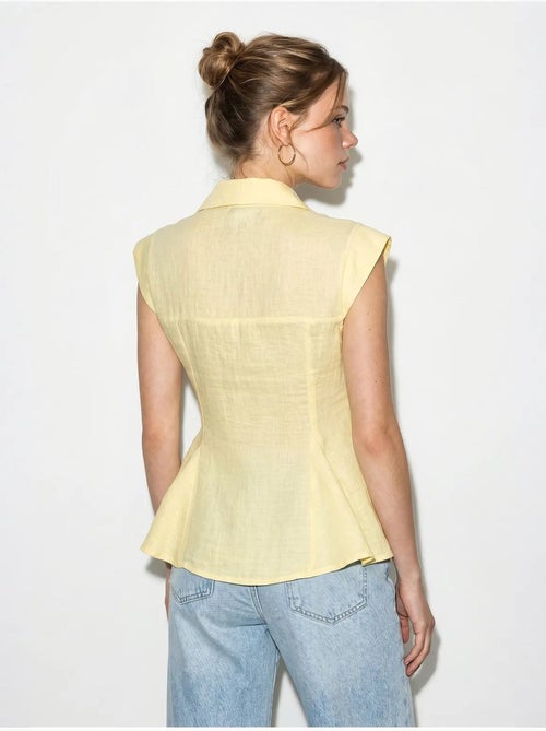 Chemise sans manches en coton, coupe ajustée lucci - Kiabi Chemise sans manches en coton, coupe ajustée lucci - Kiabi