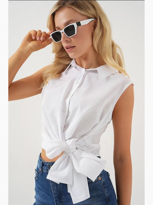 Chemise sans manches nouée devant bdart - Kiabi Chemise sans manches nouée devant bdart - Kiabi