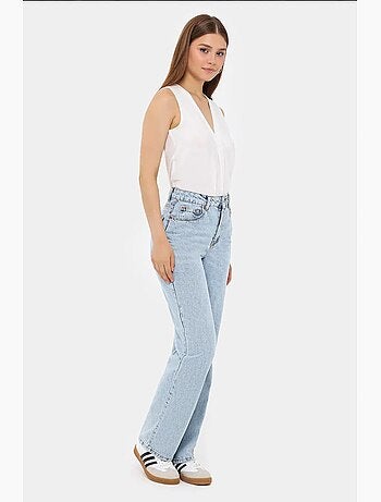 Chemise sans manches semi-transparente à col en v hiccup