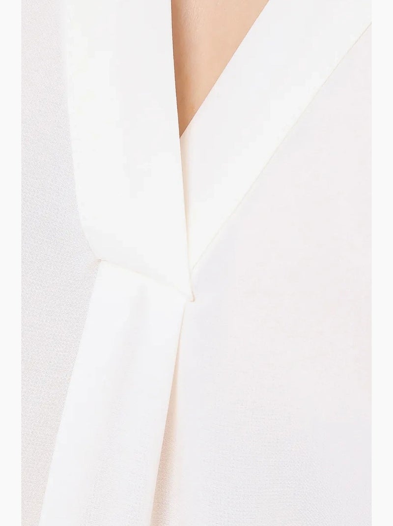 Chemise sans manches semi-transparente à col en v hiccup Blanc - Kiabi