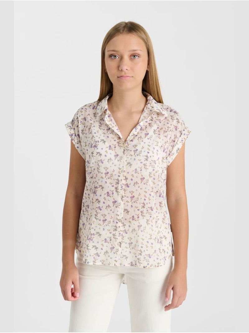 Chemise saphogi 'le temps des cerises' Blanc - Kiabi