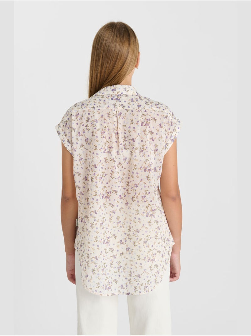 Chemise saphogi 'le temps des cerises' Blanc - Kiabi