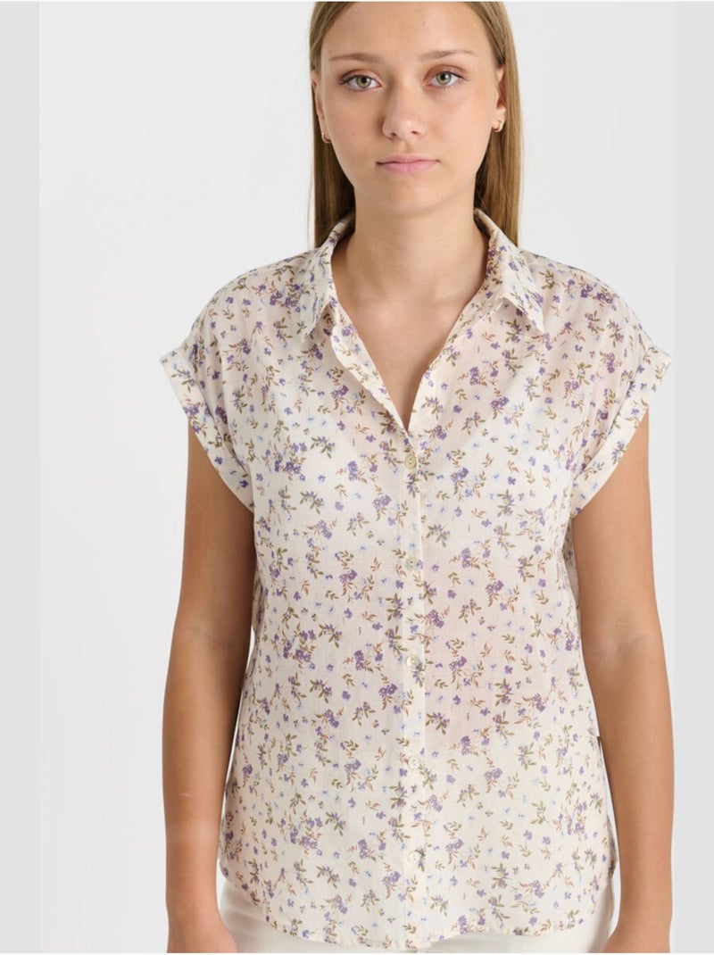 Chemise saphogi 'le temps des cerises' Blanc - Kiabi