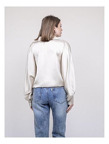 Chemise satin à nouer OBANA