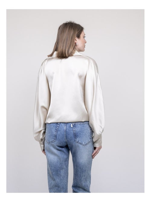 Chemise satin à nouer OBANA - Kiabi