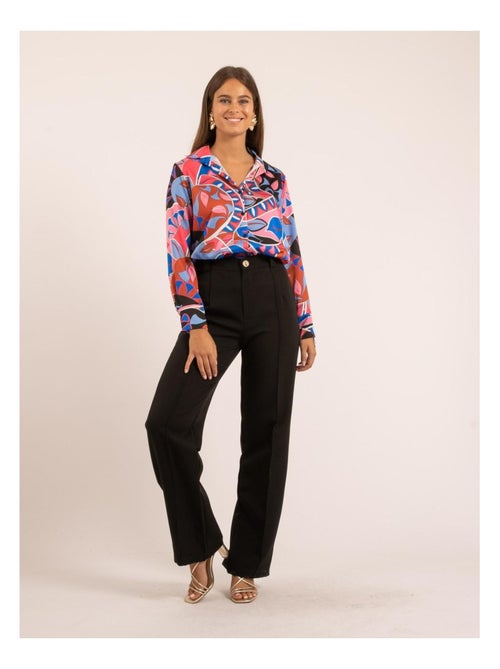 Chemise satin motifs OLIDA - Kiabi