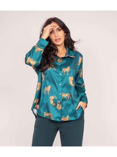Chemise satin motifs ORACIO - Kiabi