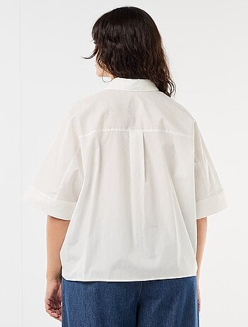 Chemise satinée avec boutons étoile de mer
