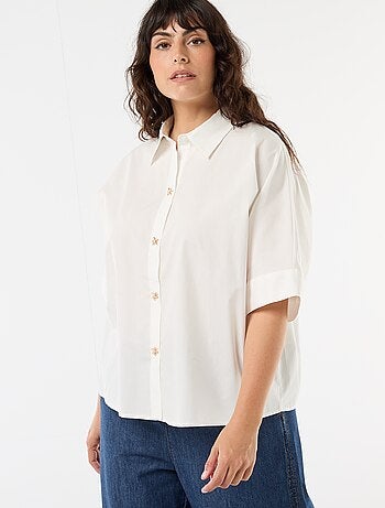 Chemise satinée avec boutons étoile de mer