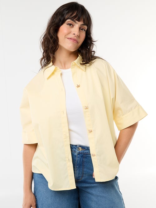Chemise satinée avec boutons étoile de mer - Kiabi