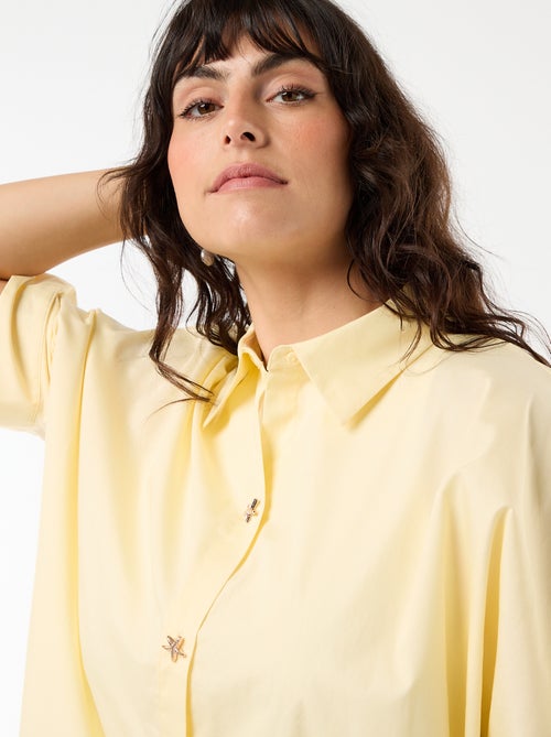 Chemise satinée avec boutons étoile de mer - Kiabi