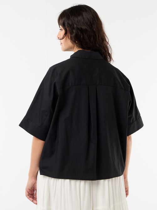 Chemise satinée avec boutons étoile de mer - Kiabi