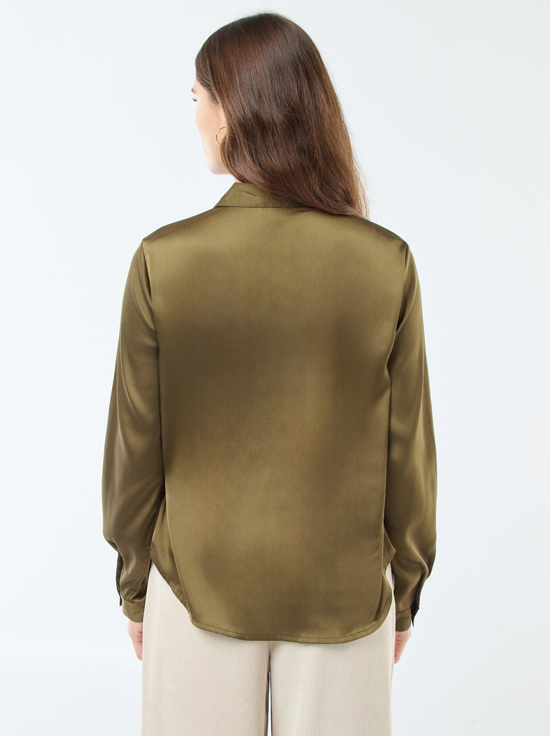 Chemise satinée 'JDY' Kaki - Kiabi