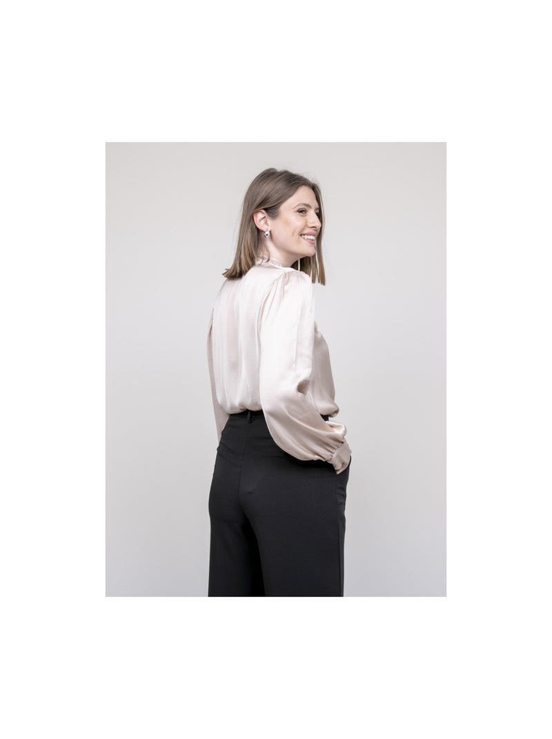 Chemise satinée ODINA Beige - Kiabi