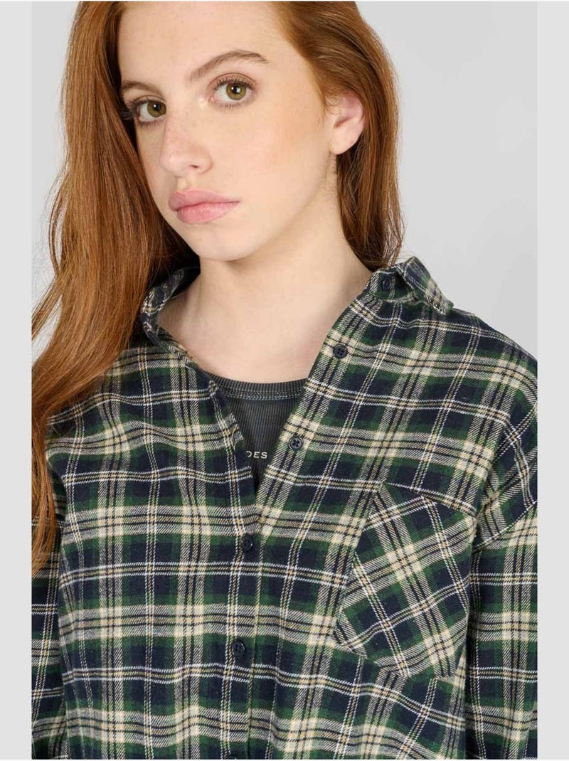 Chemise shangi 'le temps des cerises' Vert - Kiabi