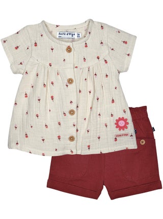 CHEMISE SHORT NATACHA MANCHES COURTES BEBE
