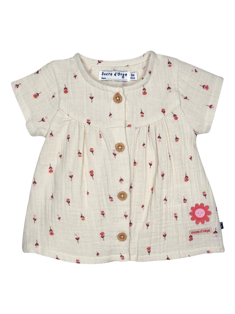 CHEMISE SHORT NATACHA MANCHES COURTES BEBE Blanc - Kiabi