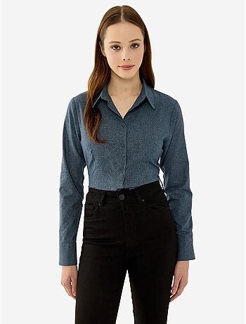Chemise slim boutonnée à carreaux hiccup