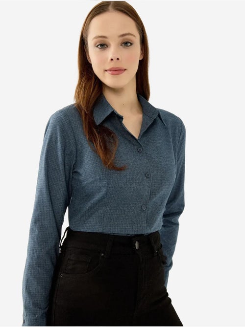Chemise slim boutonnée à carreaux hiccup - Kiabi Chemise slim boutonnée à carreaux hiccup - Kiabi