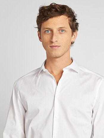 Chemise slim col italien