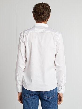 Chemise slim col italien
