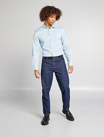 Chemise slim col italien