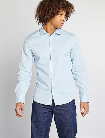 Chemise slim col italien