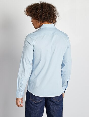 Chemise slim col italien