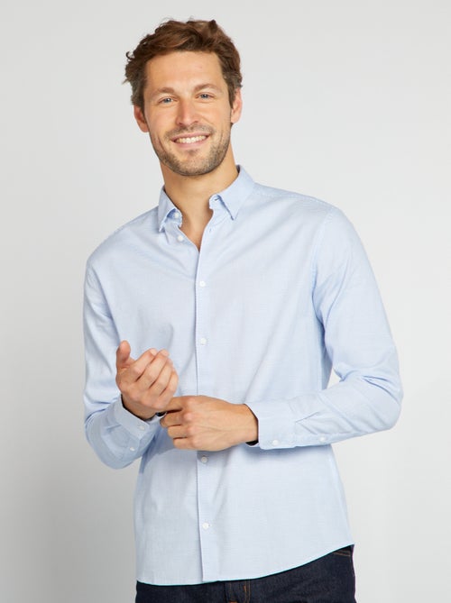 Chemise slim dobby - Kiabi