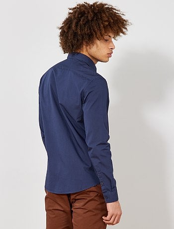 Chemise ajustée fantaisie bleu - River Woods
