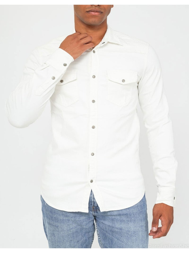 Chemise Slim Fit Kebello Blanc - Kiabi