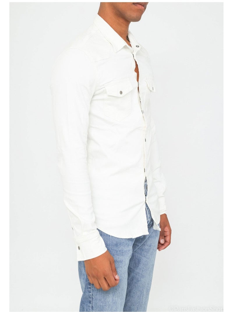 Chemise Slim Fit Kebello Blanc - Kiabi