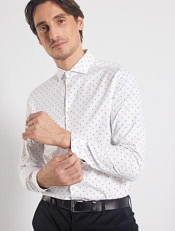 Chemise slim piquée