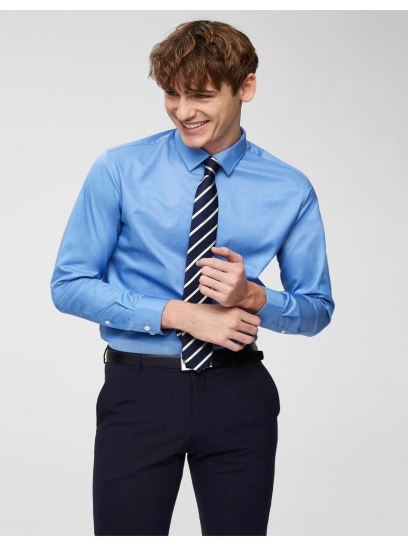 Chemise slim Selected Bleu - Kiabi