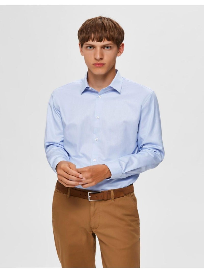 Chemise slim Selected Bleu ciel - Kiabi