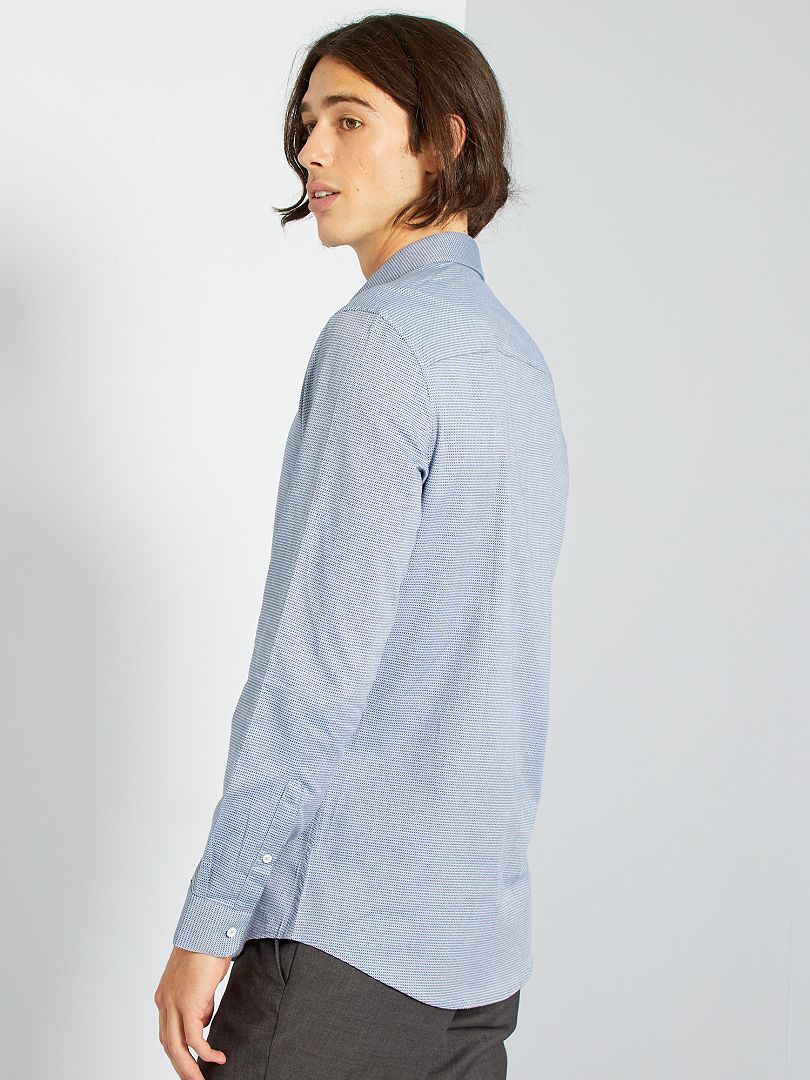 Chemise slim stretch bleu - Kiabi