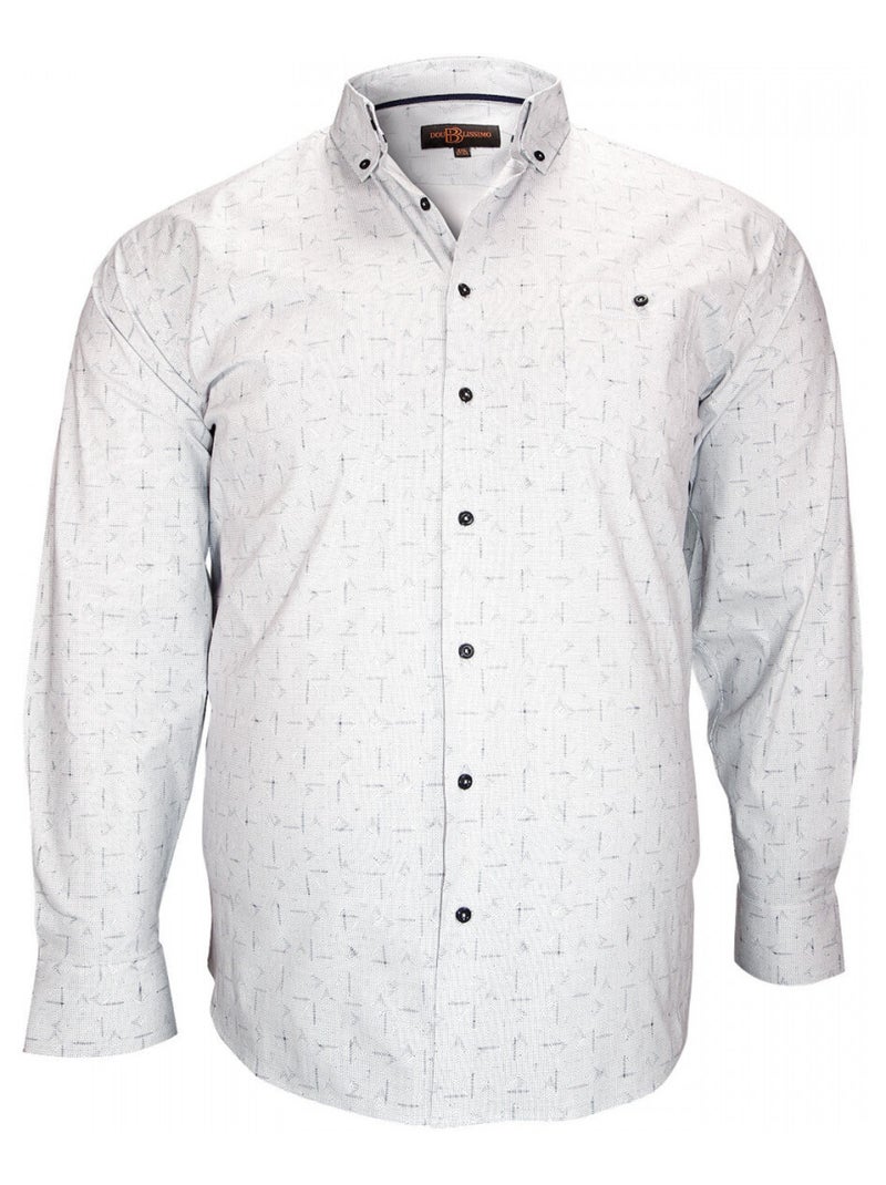 Chemise sport NORWICH Blanc Bleu - Kiabi
