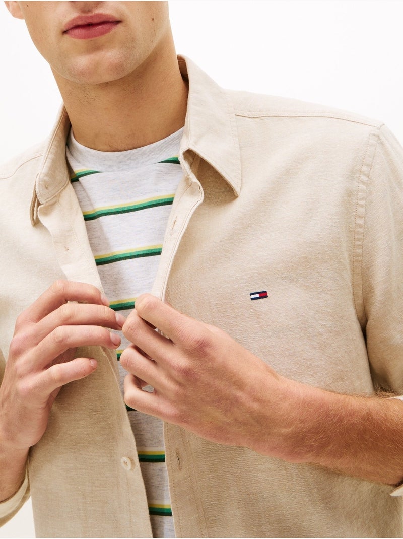 Chemise sportswear  - Tommy Hilfiger Jaune - Kiabi
