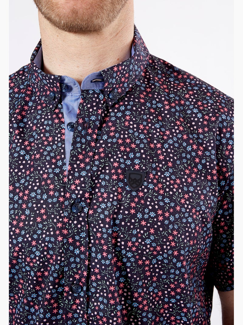 CHEMISE SPRING GARDEN CASUAL Bleu Bleu marine - Kiabi