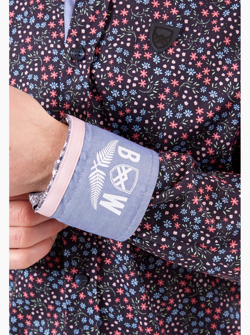 CHEMISE SPRING GARDEN CHIC Bleu Bleu marine - Kiabi