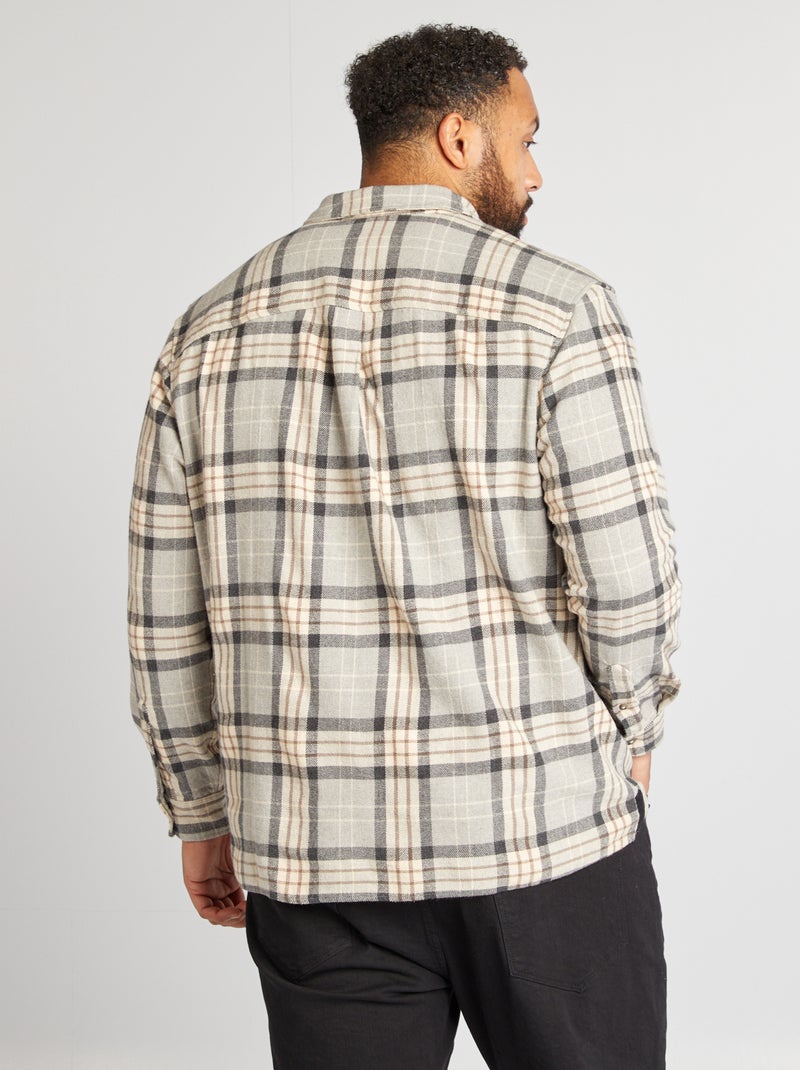 Chemise style bûcheron regular Gris - Kiabi
