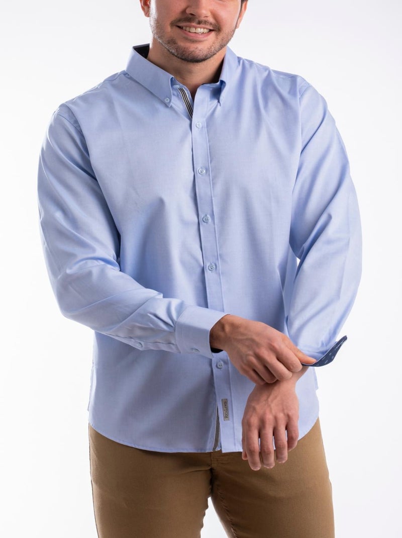 Chemise style chambray OXFORD 'Rica Lewis' Bleu ciel - Kiabi