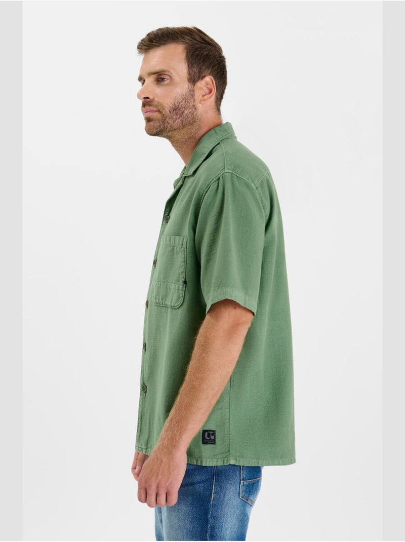 Chemise SULO 'Le Temps Des Cerises' Kaki - Kiabi