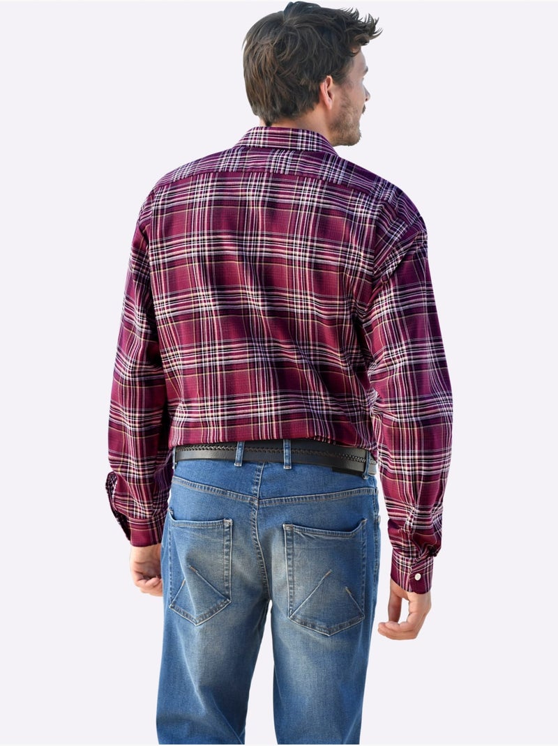 Chemise superbes motifs à carreaux - taille standard - witt Bordeaux - Kiabi