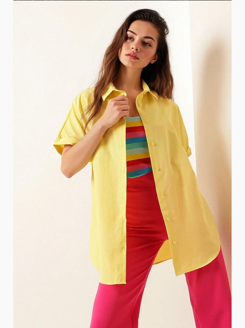 Chemise surdimensionnée à manches courtes bdart - Kiabi Chemise surdimensionnée à manches courtes bdart - Kiabi