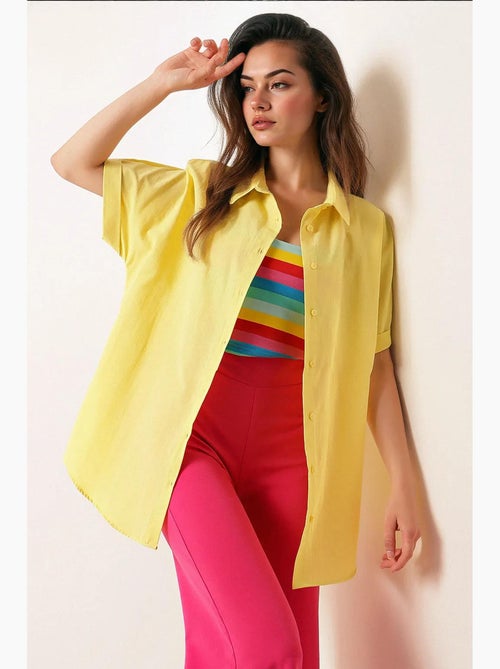 Chemise surdimensionnée à manches courtes bdart - Kiabi Chemise surdimensionnée à manches courtes bdart - Kiabi