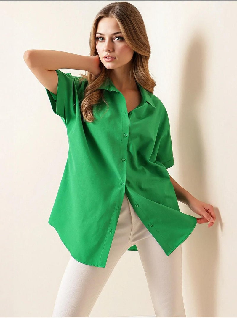 Chemise surdimensionnée à manches courtes bdart Vert - Kiabi