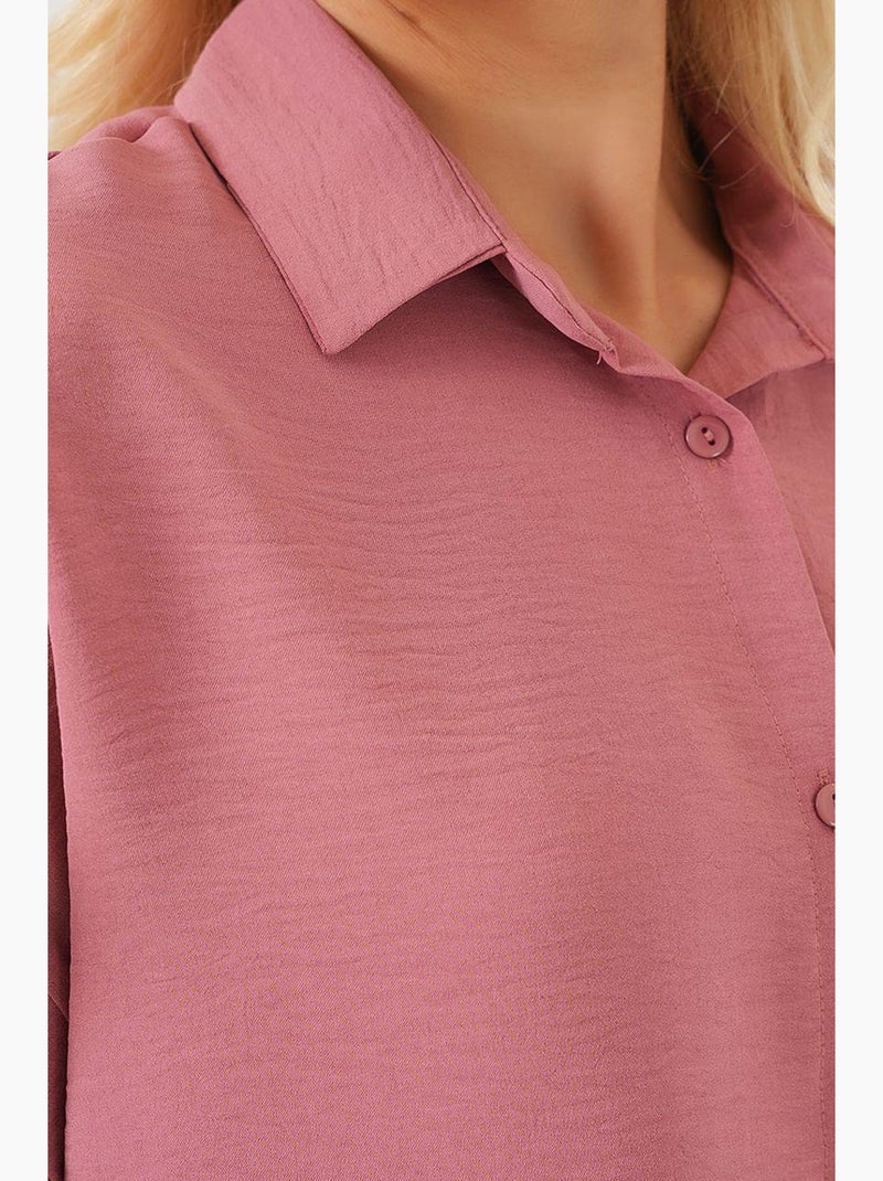 Chemise surdimensionnée à manches courtes bdart Vieux rose - Kiabi