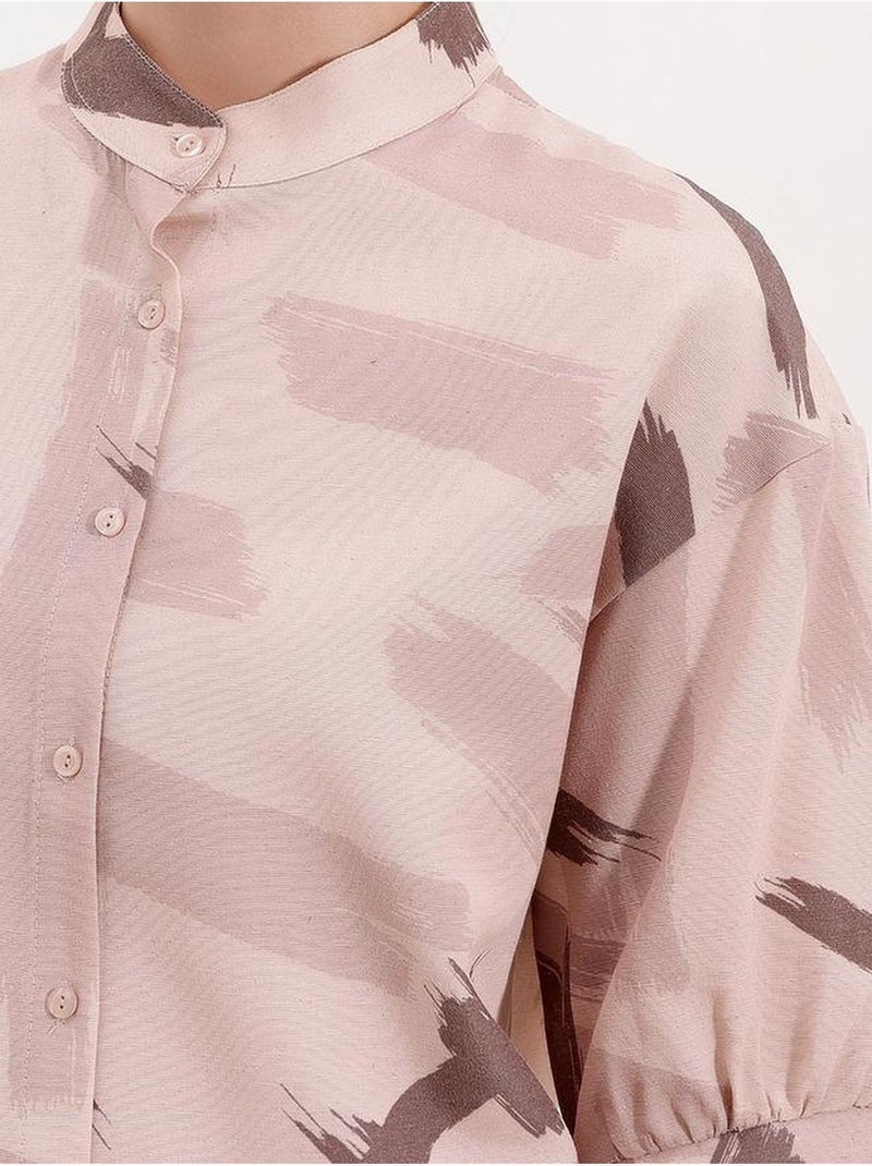 Chemise surdimensionnée à motifs bdart Beige argile - Kiabi