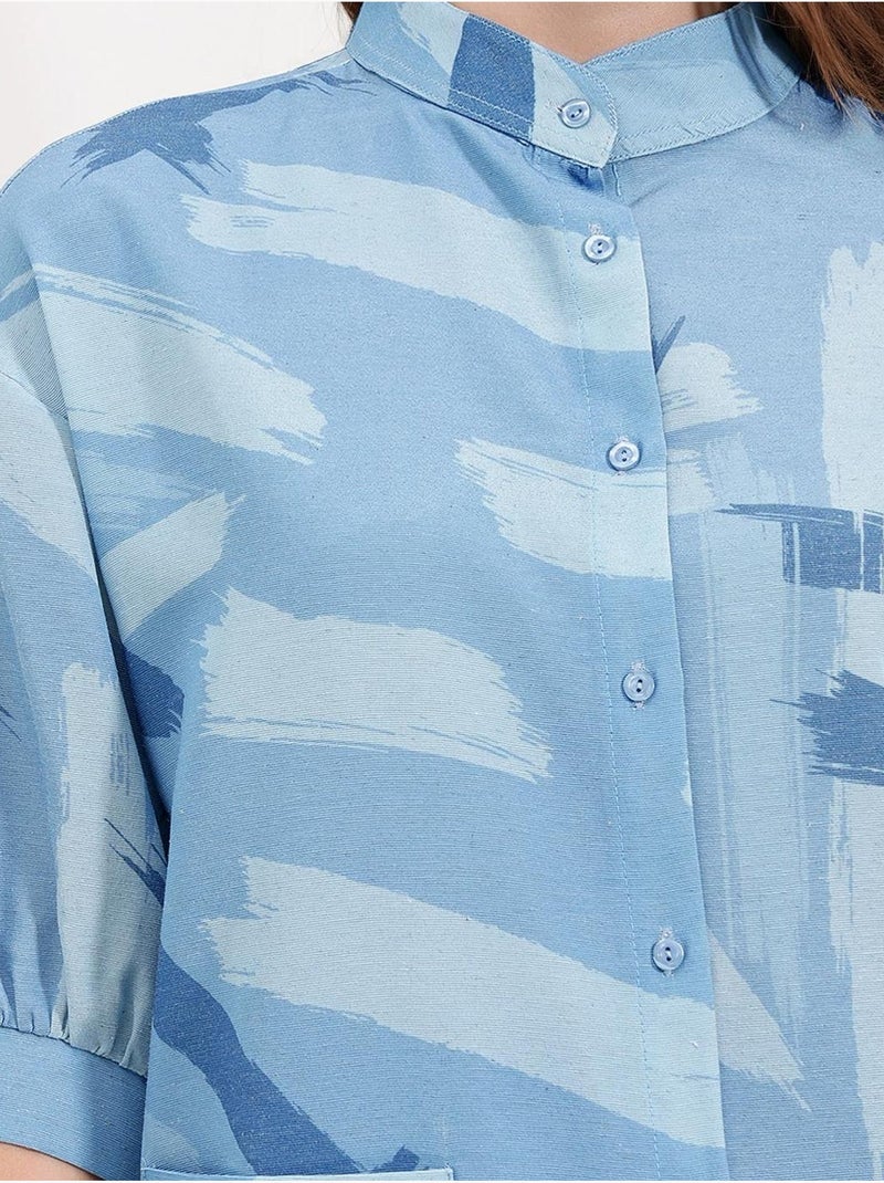 Chemise surdimensionnée à motifs bdart Bleu clair - Kiabi